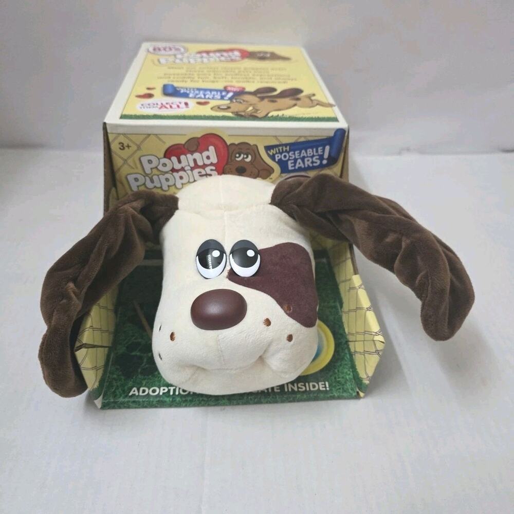 Pound Puppies Adopt Classic 80s Collection New Brown Ears Name Tag+ Certificate